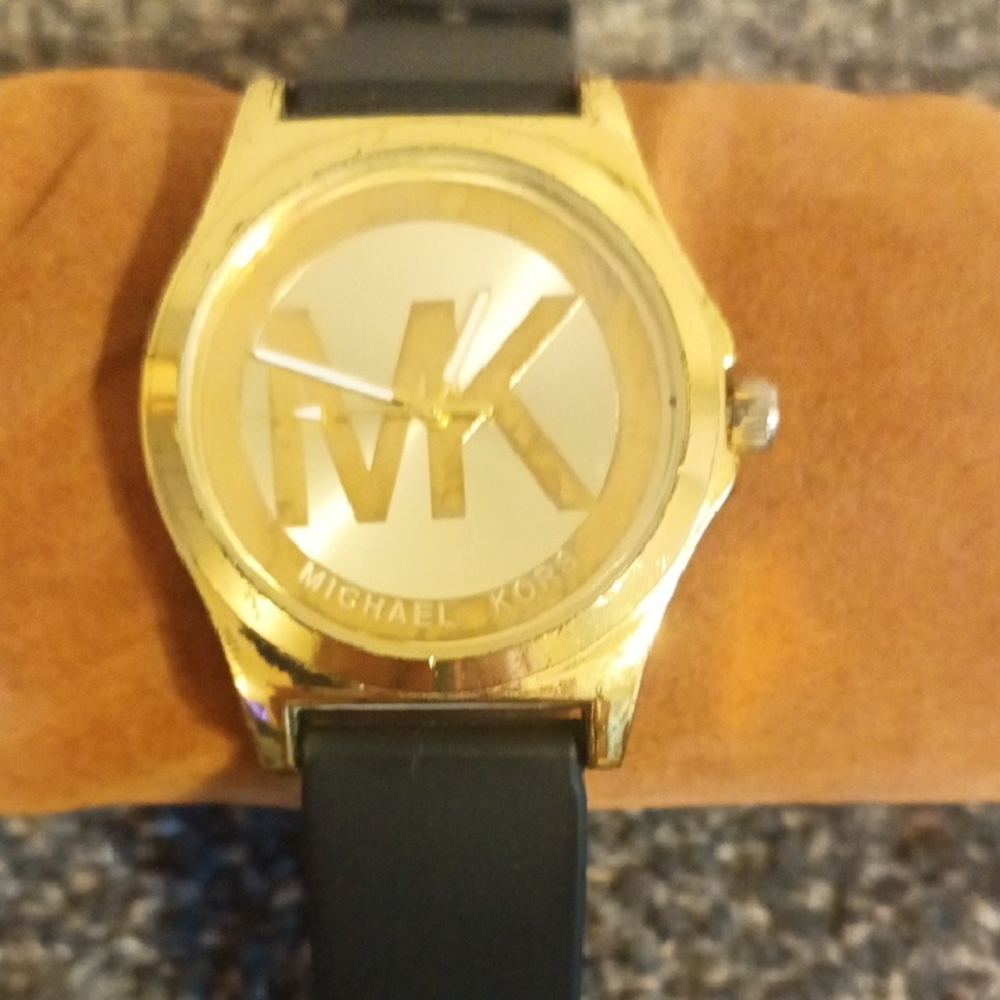 Michael Kors Gold-Tone and Black Women's Watch